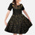 Ancient Egypt Scarab Family Matching Long Sleeve Bodycon Dress and Hawaiian Shirt Black Gold