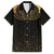 Ancient Egypt Scarab Family Matching Long Sleeve Bodycon Dress and Hawaiian Shirt Black Gold