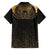 Ancient Egypt Scarab Family Matching Long Sleeve Bodycon Dress and Hawaiian Shirt Black Gold