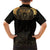 Ancient Egypt Scarab Family Matching Short Sleeve Bodycon Dress and Hawaiian Shirt Black Gold