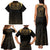 Ancient Egypt Scarab Family Matching Tank Maxi Dress and Hawaiian Shirt Black Gold