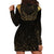 Ancient Egypt Scarab Hoodie Dress Black Gold