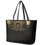 Ancient Egypt Scarab Leather Tote Bag Black Gold