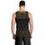 Ancient Egypt Scarab Men Tank Top Black Gold