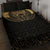 Ancient Egypt Scarab Quilt Bed Set Black Gold