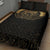 Ancient Egypt Scarab Quilt Bed Set Black Gold