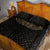 Ancient Egypt Scarab Quilt Bed Set Black Gold