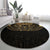 Ancient Egypt Scarab Round Carpet Black Gold