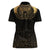 Ancient Egypt Scarab Women Polo Shirt Black Gold