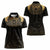 Ancient Egypt Scarab Women Polo Shirt Black Gold