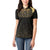 Ancient Egypt Scarab Women Polo Shirt Black Gold