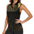 Ancient Egypt Scarab Women Sleeveless Polo Shirt Black Gold