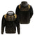 Ancient Egypt Scarab Zip Hoodie Black Gold