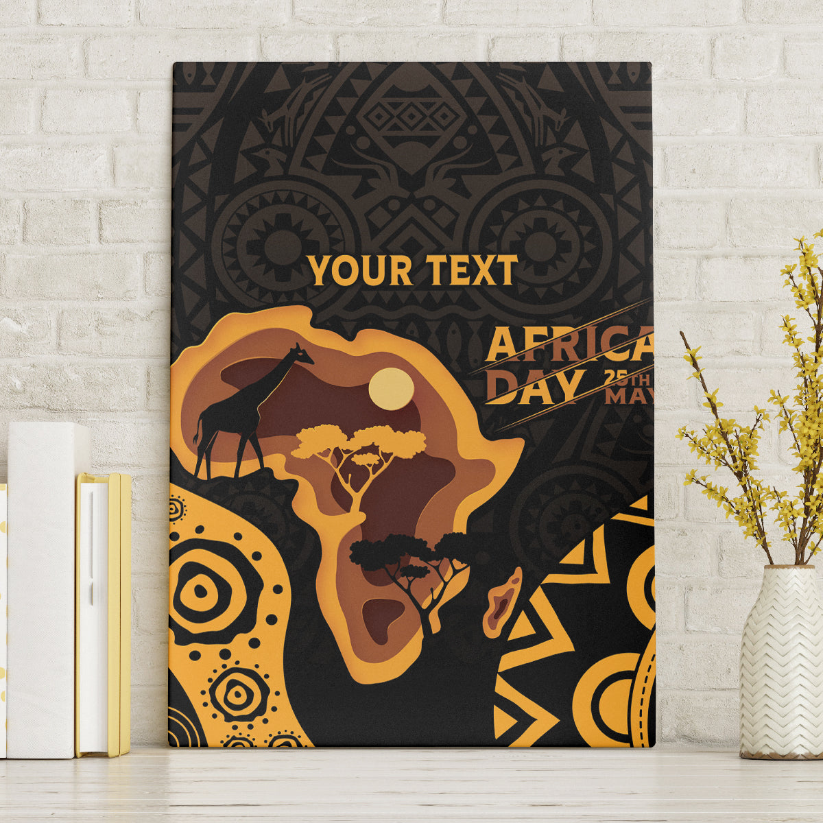 Africa Day Personalized Canvas Wall Art Ethnic Retro Style LT7 - Wonder Print Shop