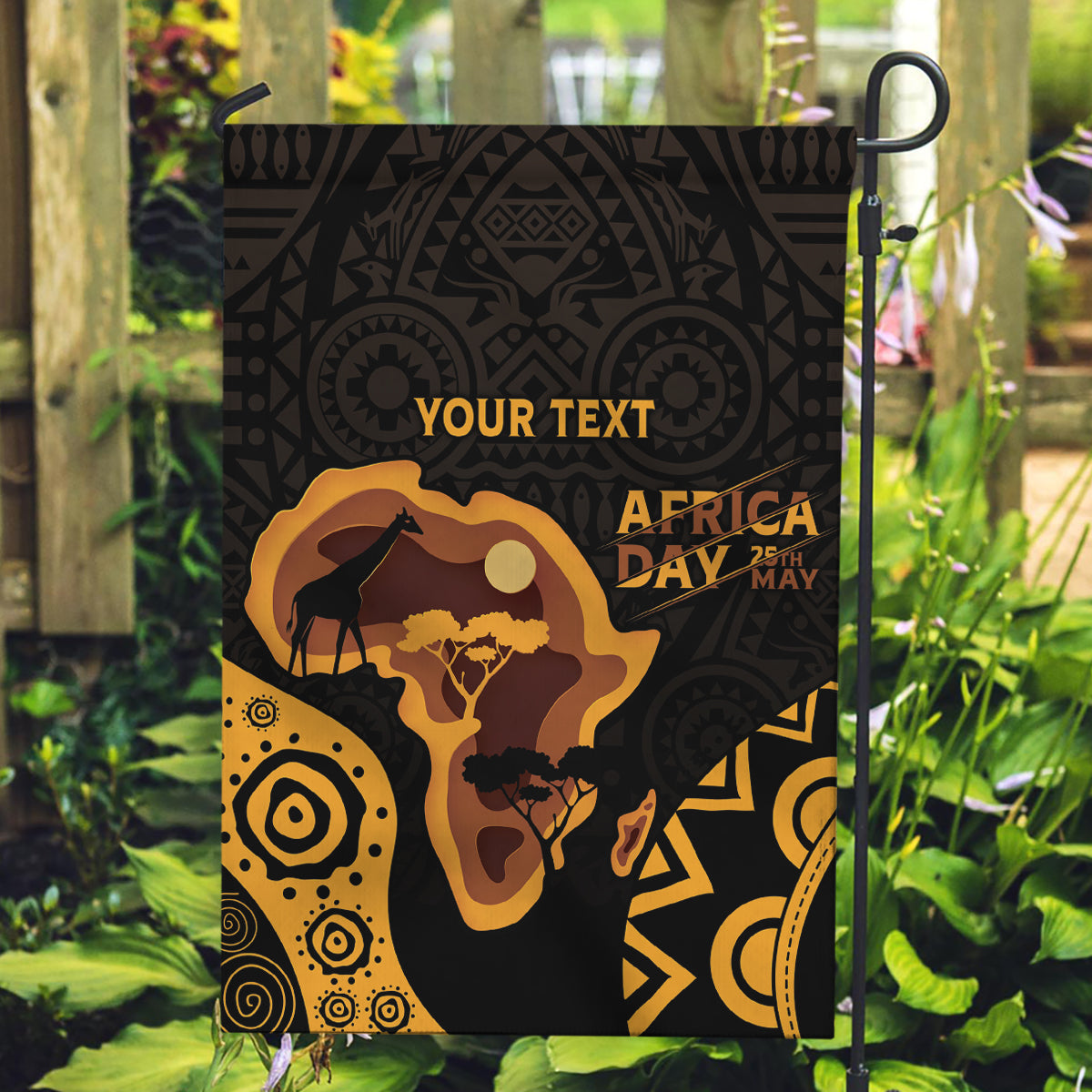 Africa Day Personalized Garden Flag Ethnic Retro Style - Wonder Print Shop