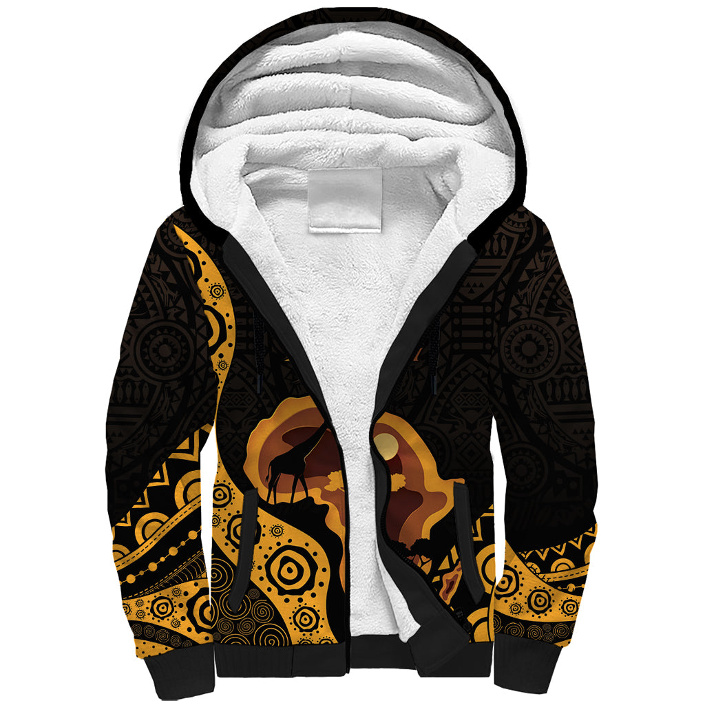 Africa Day Personalized Sherpa Hoodie Ethnic Retro Style - Wonder Print Shop