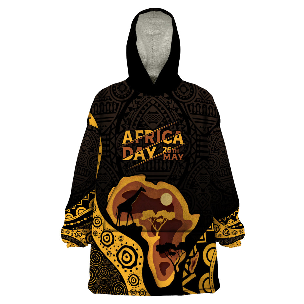 Africa Day Personalized Wearable Blanket Hoodie Ethnic Retro Style - Wonder Print Shop