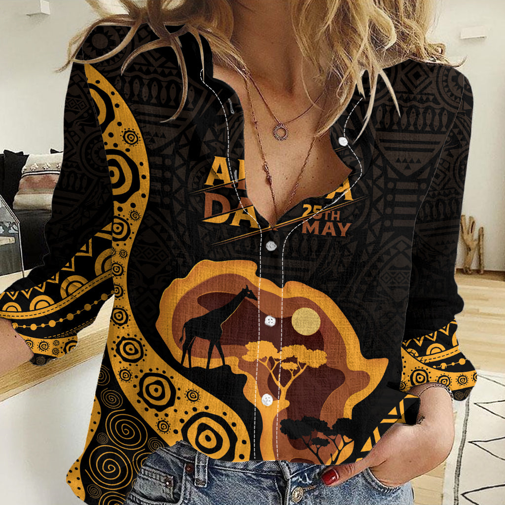 Africa Day Personalized Women Casual Shirt Ethnic Retro Style - Wonder Print Shop