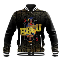 HBCU Grad Personalized Queen Poker Card Baseball Jacket Golden Pattern