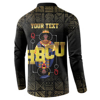 HBCU Grad Personalized Queen Poker Card Button Sweatshirt Golden Pattern