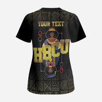 HBCU Grad Personalized Queen Poker Card Scrub Top Golden Pattern