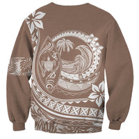 Unisex sweatshirt with Polynesian-style circular bird print on back