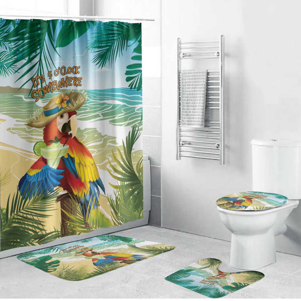 Aloha Hawaii It's 5 o'clock Somewhere Bathroom Set - Wonder Print Shop