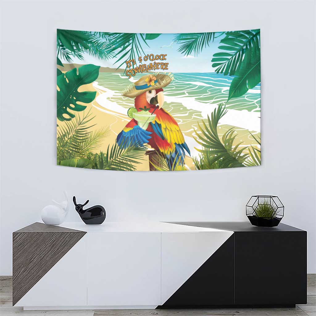 Aloha Hawaii It's 5 o'clock Somewhere Tapestry - Wonder Print Shop