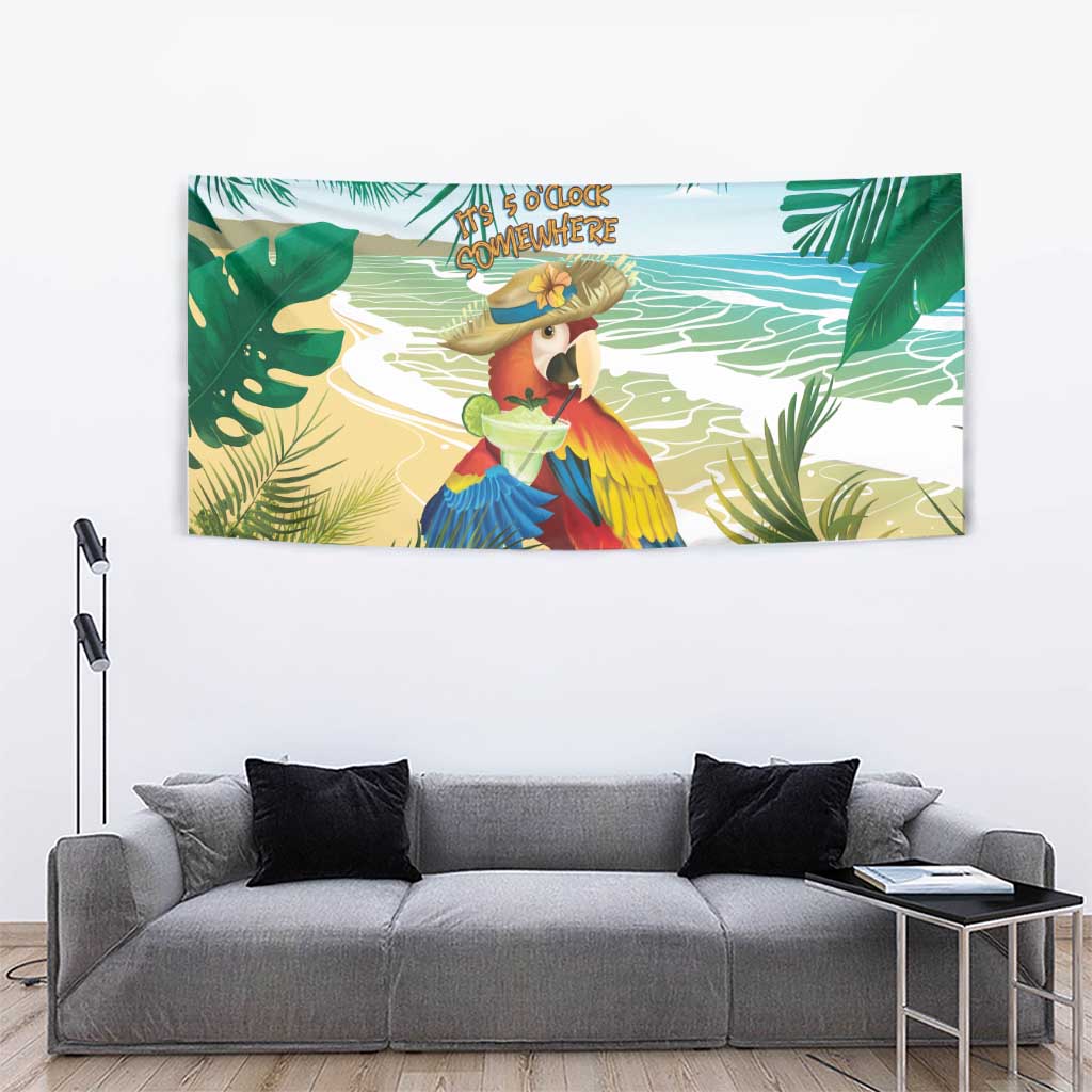 Aloha Hawaii It's 5 o'clock Somewhere Tapestry - Wonder Print Shop