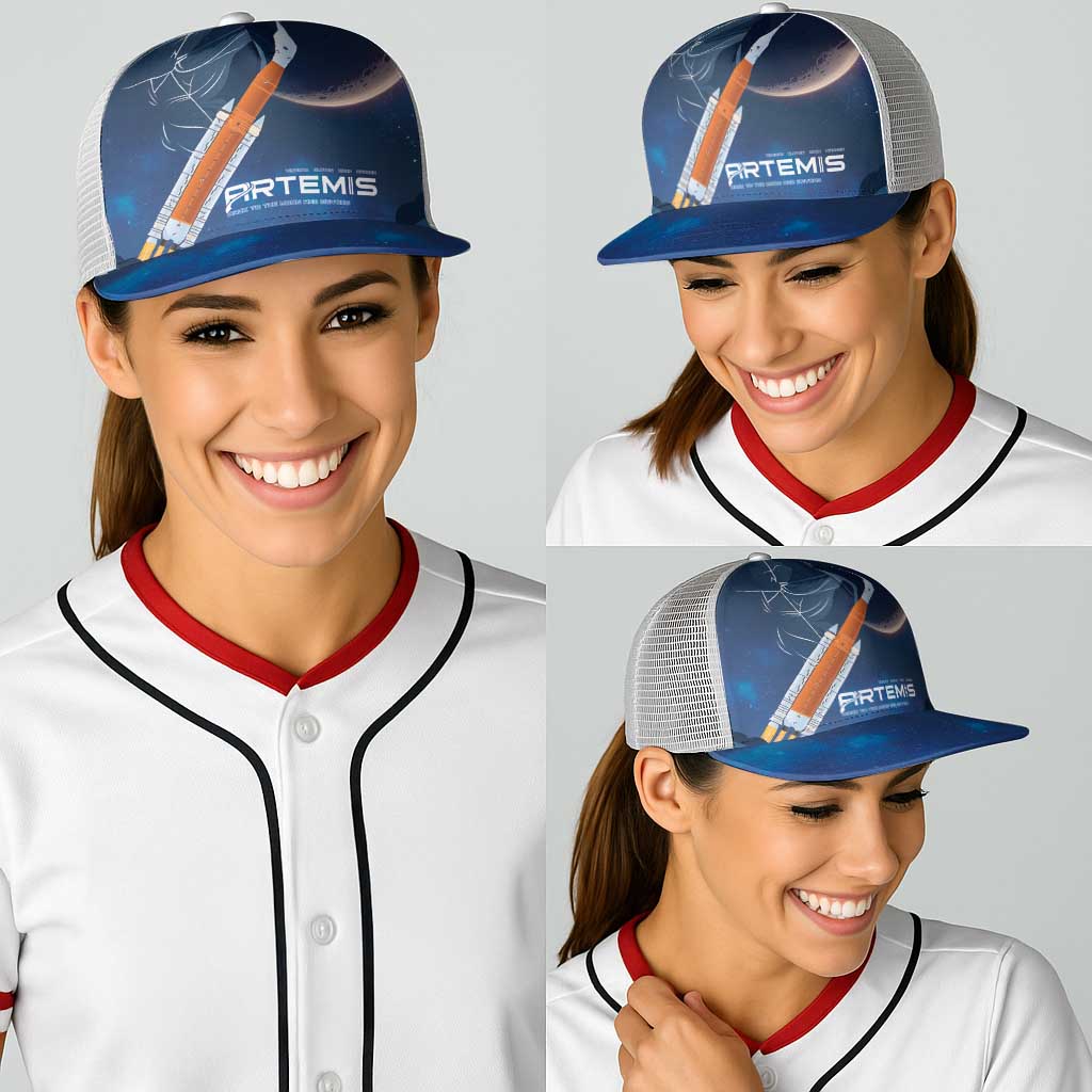 Artemis 2026 Moon Mission Baseball Net Cap Back To The Moon And Beyond