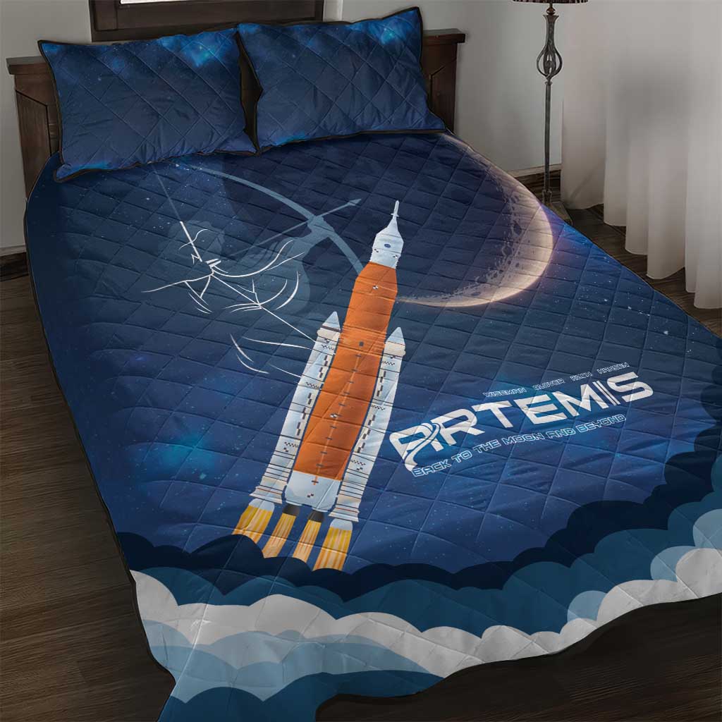 Artemis 2026 Moon Mission Quilt Bed Set Back To The Moon And Beyond