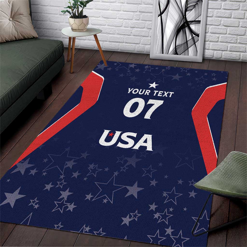 USA Cricket World Cup 2024 Custom Area Rug All Stars Sprangle LT7 - Wonder Print Shop