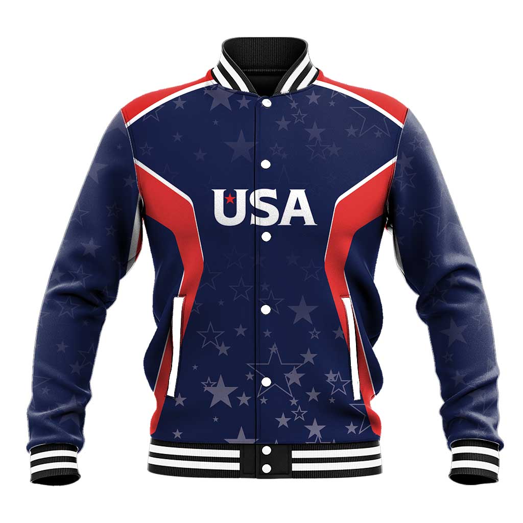 USA Cricket World Cup 2024 Custom Baseball Jacket All Stars Sprangle LT7 - Wonder Print Shop