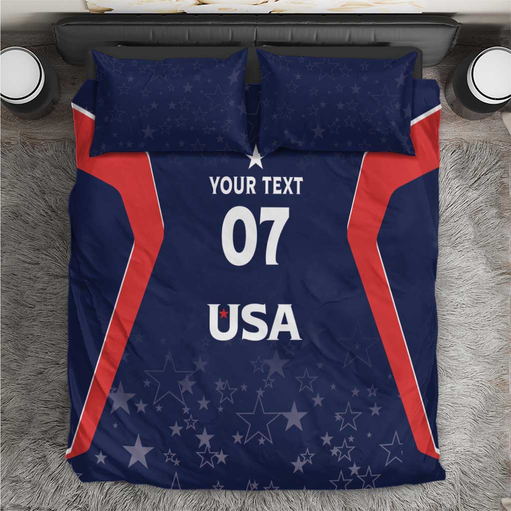 USA Cricket World Cup 2024 Custom Bedding Set All Stars Sprangle LT7 - Wonder Print Shop