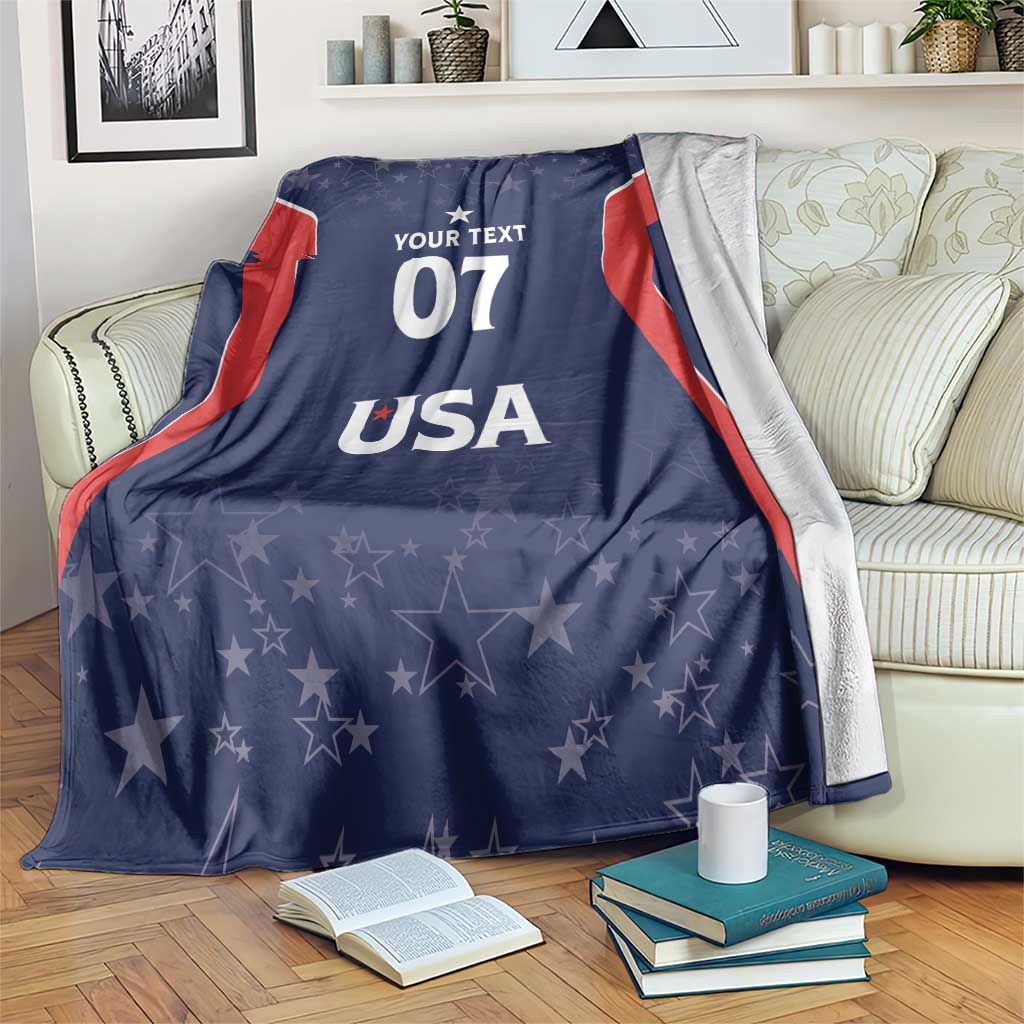 USA Cricket World Cup 2024 Custom Blanket All Stars Sprangle