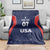 USA Cricket World Cup 2024 Custom Blanket All Stars Sprangle