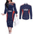 USA Cricket World Cup 2024 Custom Couples Matching Off The Shoulder Long Sleeve Dress and Long Sleeve Button Shirt All Stars Sprangle