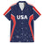 USA Cricket World Cup 2024 Custom Family Matching Off The Shoulder Long Sleeve Dress and Hawaiian Shirt All Stars Sprangle - Wonder Print Shop