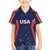 USA Cricket World Cup 2024 Custom Family Matching Off The Shoulder Long Sleeve Dress and Hawaiian Shirt All Stars Sprangle - Wonder Print Shop