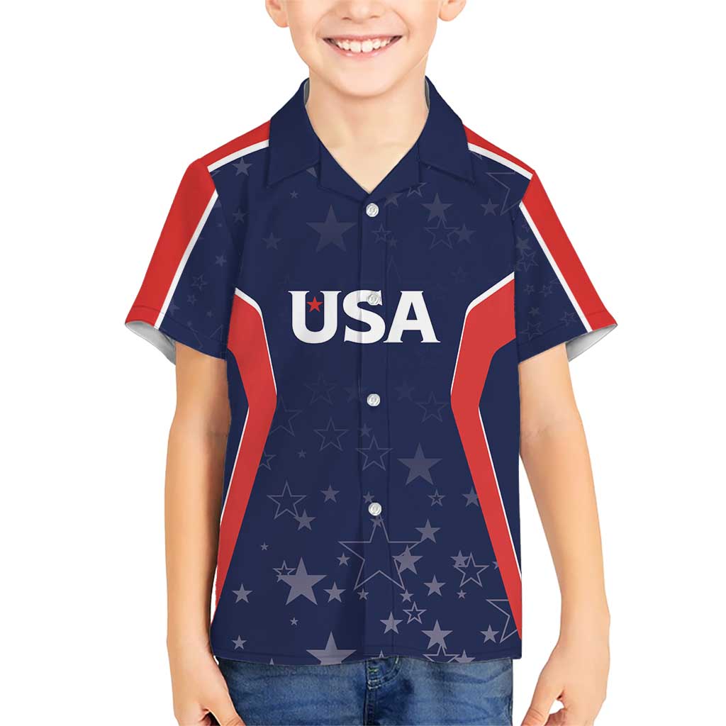 USA Cricket World Cup 2024 Custom Kid Hawaiian Shirt All Stars Sprangle - Wonder Print Shop