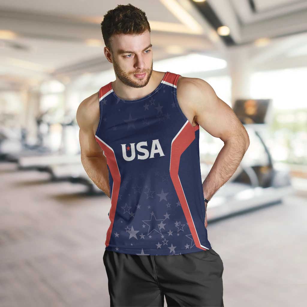 USA Cricket World Cup 2024 Custom Men Tank Top All Stars Sprangle - Wonder Print Shop