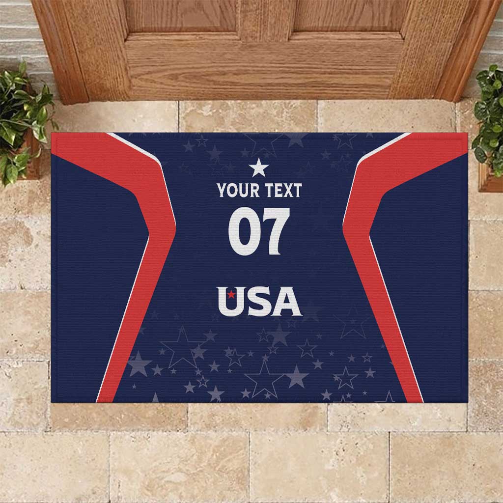 USA Cricket World Cup 2024 Custom Rubber Doormat All Stars Sprangle