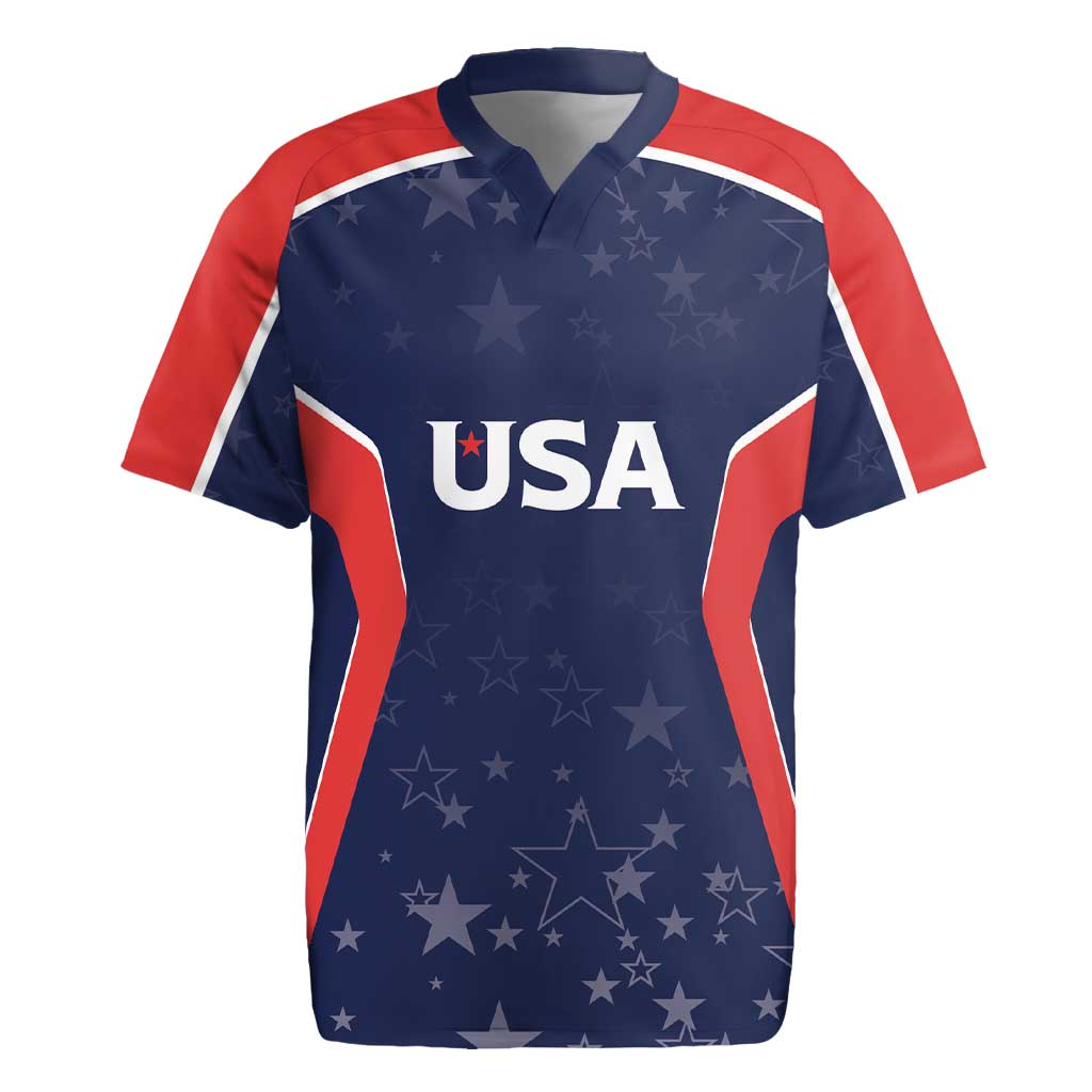 USA Cricket World Cup 2024 Custom Rugby Jersey All Stars Sprangle