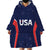 USA Cricket World Cup 2024 Custom Wearable Blanket Hoodie All Stars Sprangle