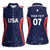 USA Cricket World Cup 2024 Custom Women Sleeveless Polo Shirt All Stars Sprangle