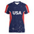 USA Cricket World Cup 2024 Custom Women V-Neck T-Shirt All Stars Sprangle