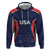 USA Cricket World Cup 2024 Custom Zip Hoodie All Stars Sprangle