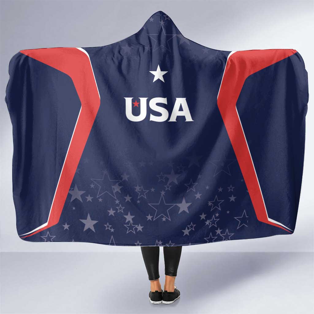 USA Cricket World Cup 2024 Hooded Blanket All Stars Sprangle