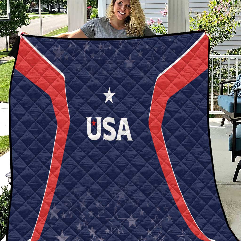 USA Cricket World Cup 2024 Quilt All Stars Sprangle