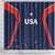 USA Cricket World Cup 2024 Shower Curtain All Stars Sprangle